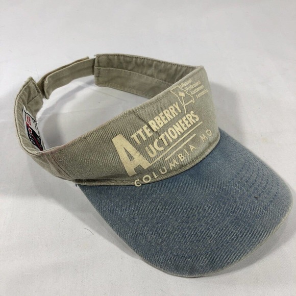 Atterberry Auctioneers Columbia MO Visor Cap Hat Otto One Size Fits Most OSFM - Picture 2 of 12